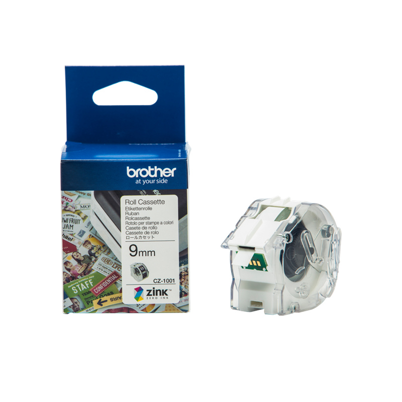 Brother CZ-1001 Farbetikettenrolle 9mm x 5m