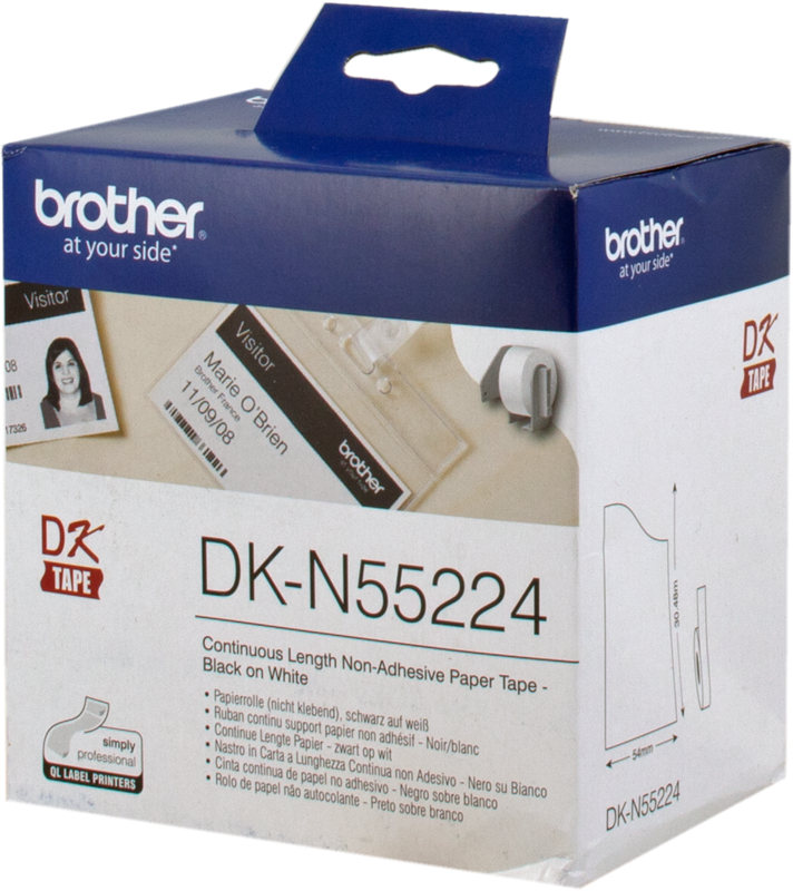 Brother DK-N55224 Papierrolle 54mm x 30,48m Weiss